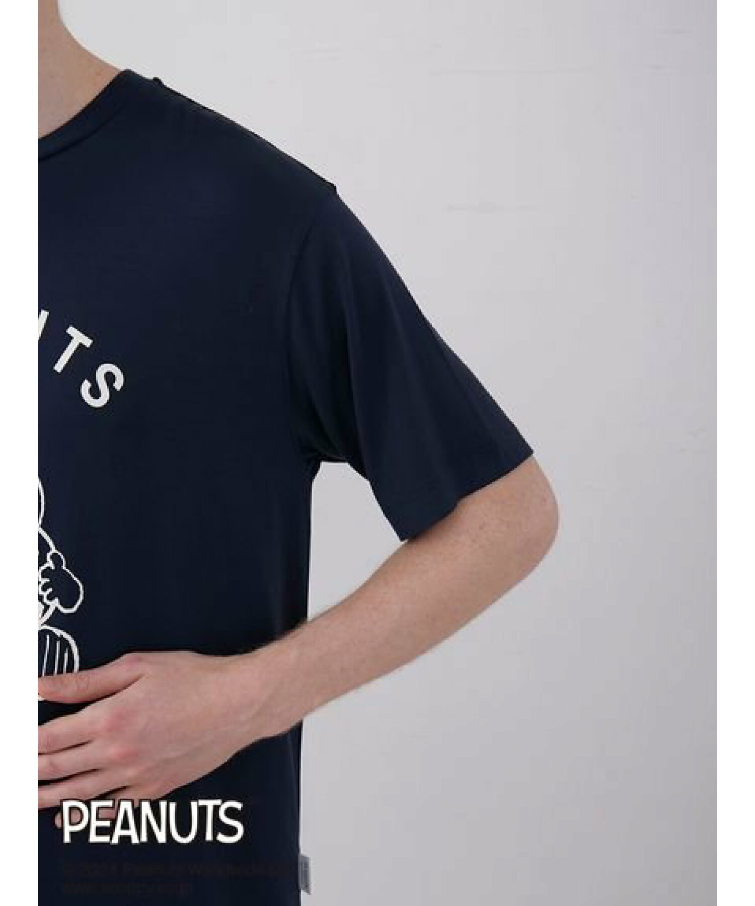 4月19日12時発売【PEANUTS】【HOMME】ワンポイントTシャツ